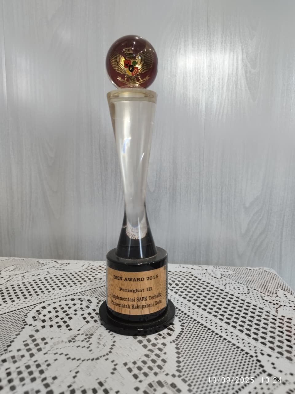 Juara III Implemantasi SAPK Terbaik Pemerintah Kabupaten Kota BKN AWARD